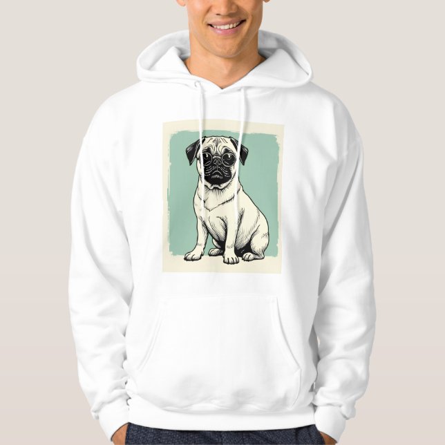 Sweat - shirt à capuche avec Carlin (Devant)