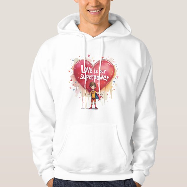Sweat - shirt à capuche avec le design de Valentin (Devant)