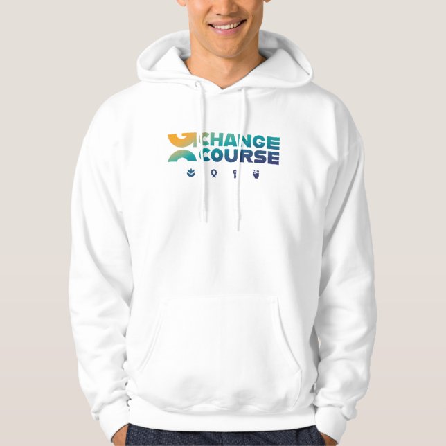 Sweat - shirt à capuche blanc (Devant)