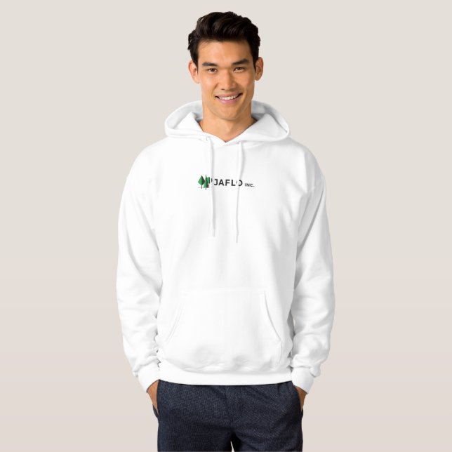 Sweat - shirt à capuche blanc (Devant entier)