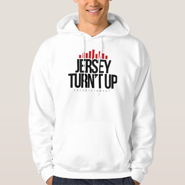 Sweat - shirt à capuche blanc avec la conception (Devant)