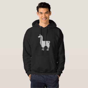 Sweat - shirt à capuche blanc de lama