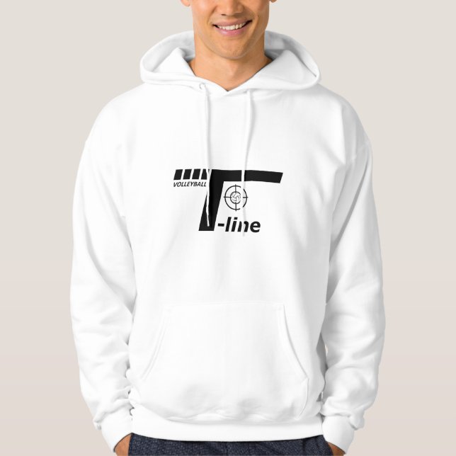 Sweat - shirt à capuche blanc de ligne T (Devant)