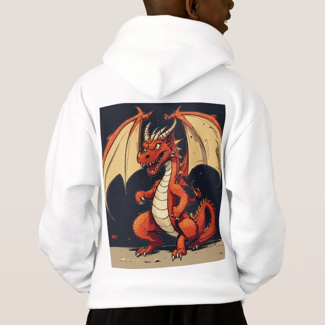 Sweat - shirt à capuche Blanc Pour Enfants Avec De (Dos)