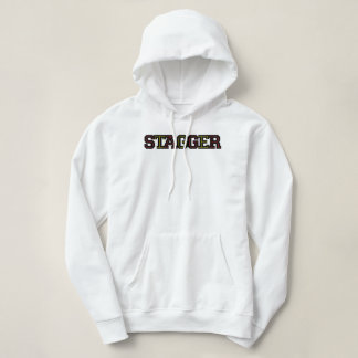 Sweat - shirt à capuche blanche des femmes Stagger