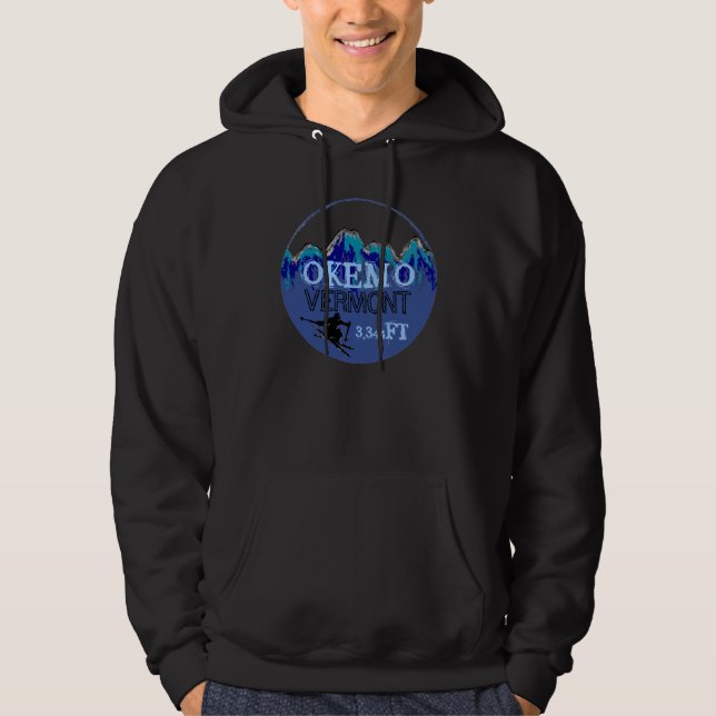 Sweat - shirt à capuche bleu d'altitude d'art de (Devant)