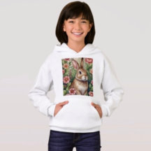 Sweat - shirt à capuche Blush Blooms et Bunny Drea