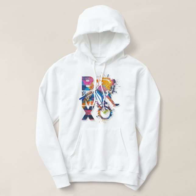 Sweat - shirt à capuche Bmx Coloré - Vélo Bmx (Design devant)