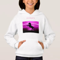 sweat - shirt à capuche CHEVAUX, le mélange de con