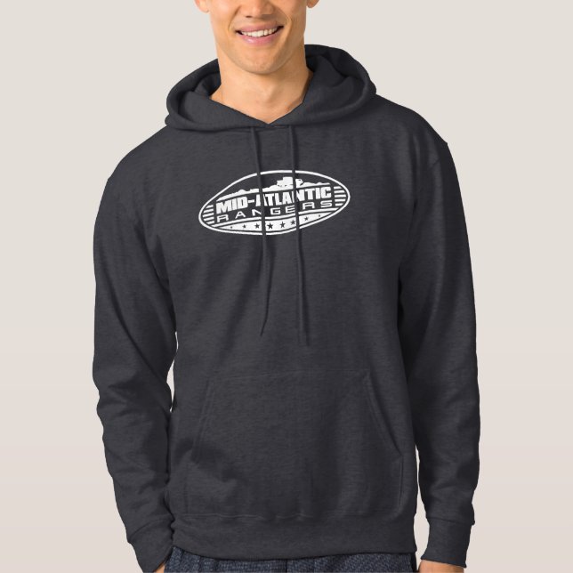 Sweat - shirt à capuche couleur foncé logo MAR bla (Devant)