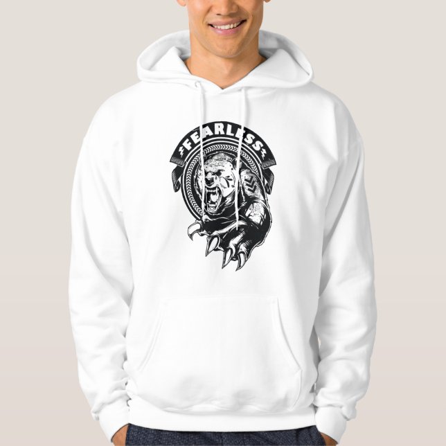 Sweat - shirt à capuche courageux (Devant)