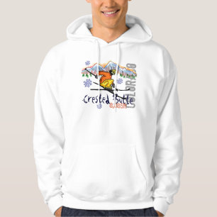 Sweat - shirt à capuche crêté d'altitude de ski du
