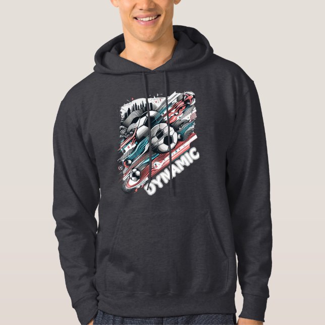 Sweat - shirt à capuche d'action sportive dynamiqu (Devant)