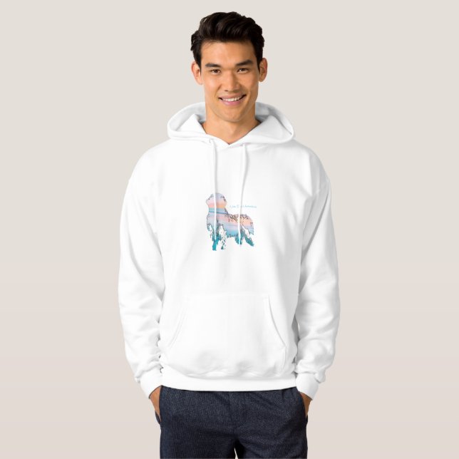 Sweat - shirt à capuche d'amour de plage de (Devant entier)