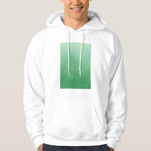 Sweat - shirt à capuche d'art couleur dégradé vert (Devant)