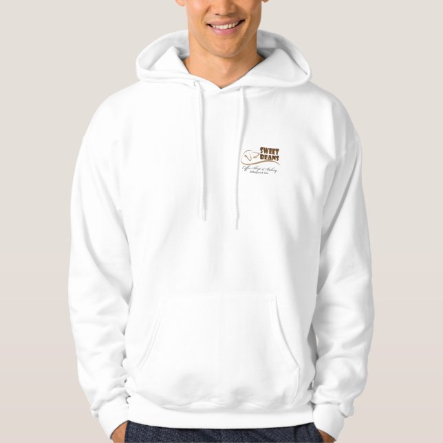 Sweat - shirt à capuche de badge de haricots doux (Devant)