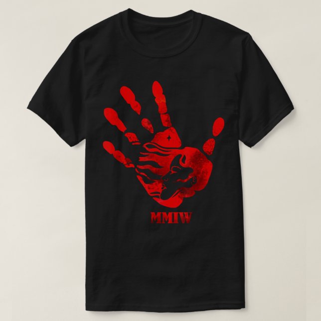 Sweat - shirt à capuche de basculement MMIW rouge  (Design devant)