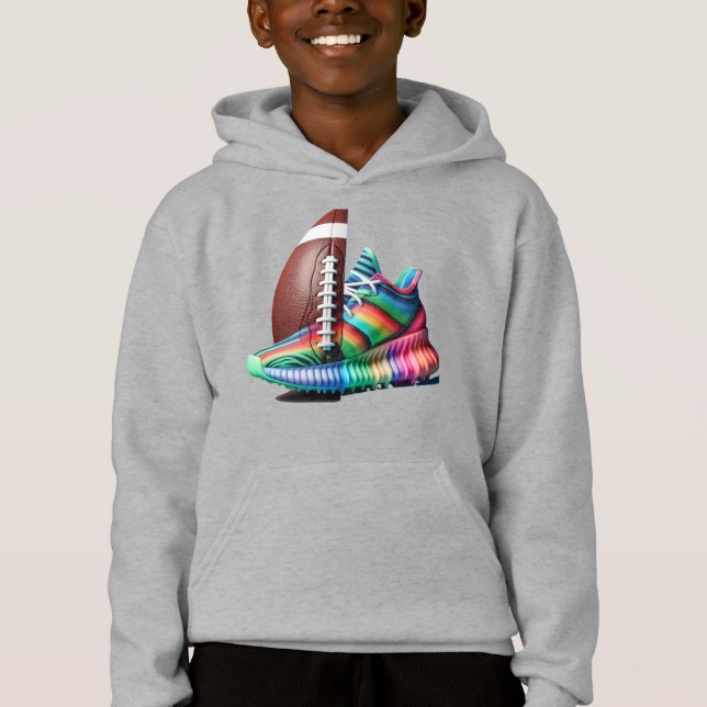 Sweat - shirt à capuche de basculement pour enfant (Devant)