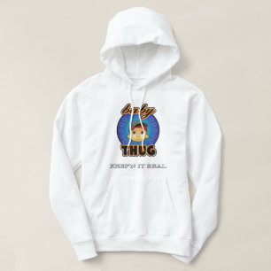sweat - shirt à capuche de blanc de visage de bé