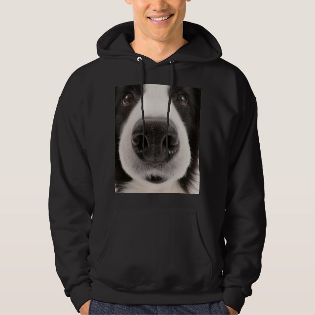 Sweat - shirt à capuche de border collie (Devant)