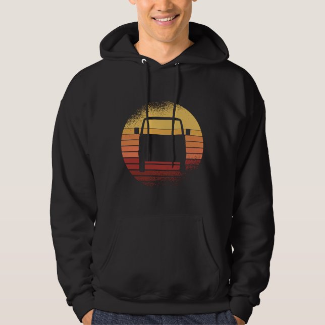 Sweat - shirt à capuche de bus Retro Sunset Vanago (Devant)
