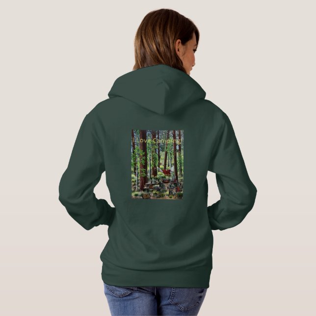 Sweat - shirt à capuche de camping (Dos entier)