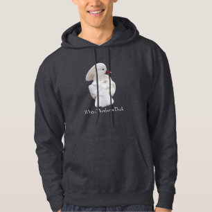Sweat - shirt à capuche de canard mandarin blanc