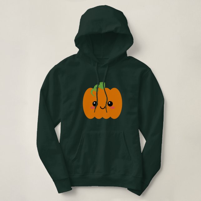 Sweat - shirt à capuche de caractères citrouille,  (Design devant)
