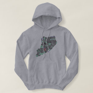 Sweat - shirt à capuche de carte de typographie de