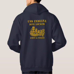 Sweat - shirt à capuche de casier de piqué d'USS