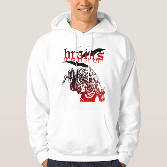 Sweat - shirt à capuche de cerveaux de Zimbie (Devant)