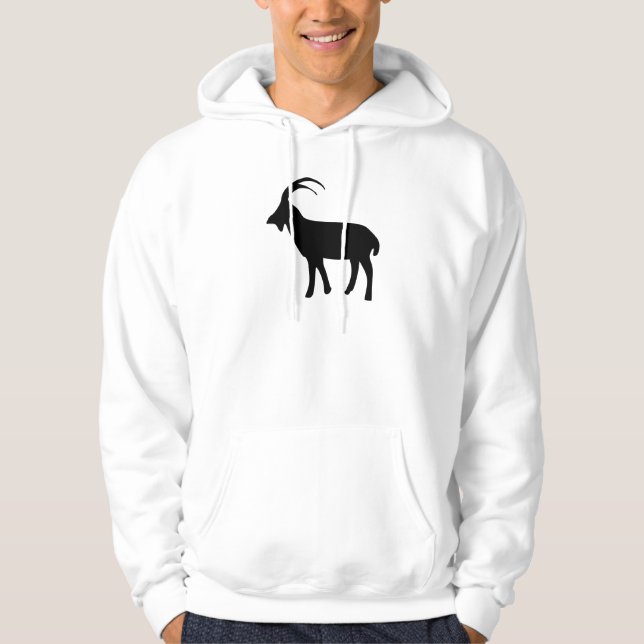 Sweat - shirt à capuche de chèvre (Devant)