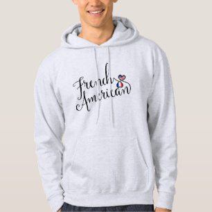 Sweat - shirt à capuche de coeur franco-américain