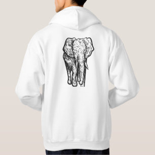 sweat - shirt à capuche de conception d'éléphants