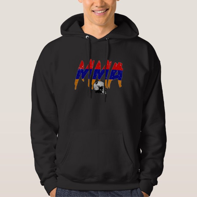 Sweat - shirt à capuche de crâne de MIXED MARTIAL (Devant)