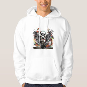 Sweat - shirt à capuche de crâne d'hockey