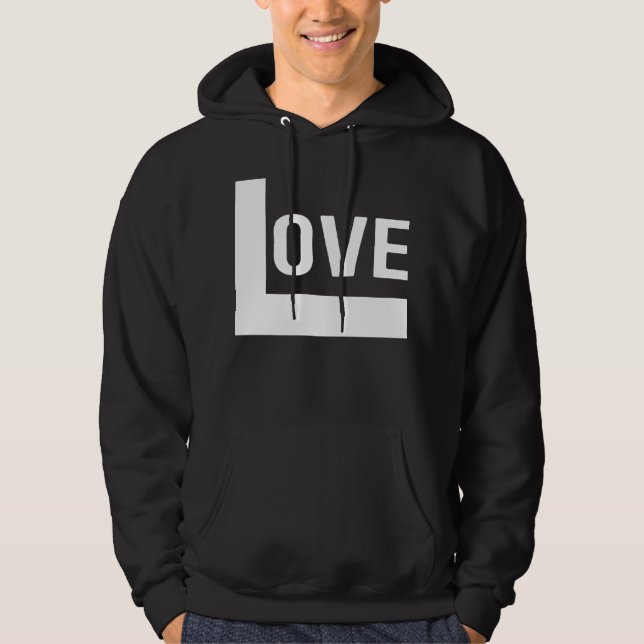 Sweat - shirt à capuche de déclaration d'amour (Devant)