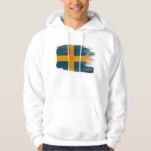 Sweat - shirt à capuche de drapeau de la Suède