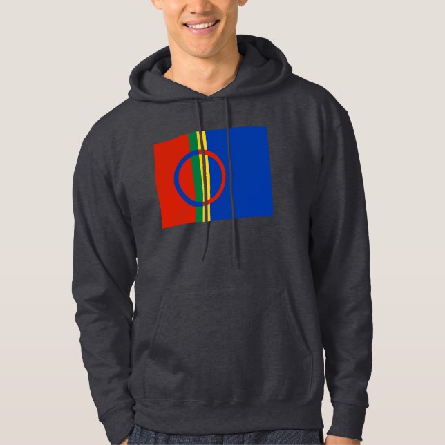 Sweat - shirt à capuche de drapeau de Sami (Devant)