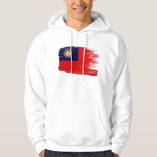 Sweat - shirt à capuche de drapeau de Taïwan (Devant)