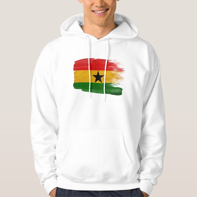 Sweat - shirt à capuche de drapeau du Ghana (Devant)