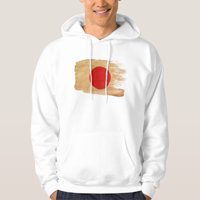 Sweat - shirt à capuche de drapeau du Japon (Devant)