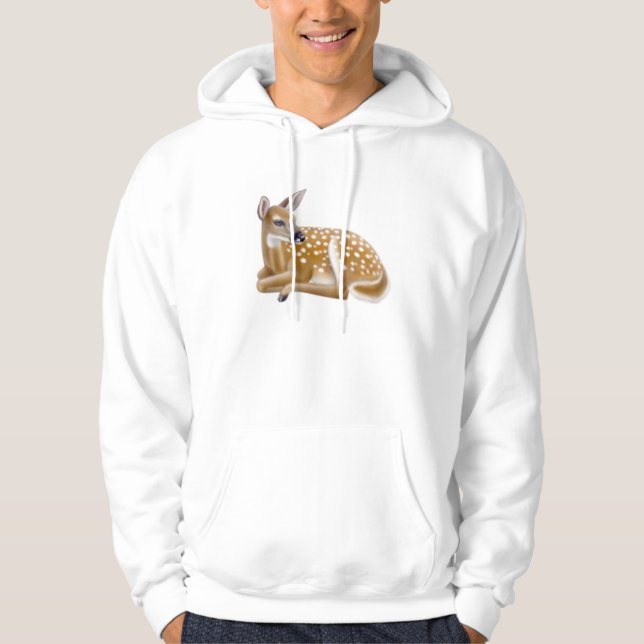 Sweat - shirt à capuche de faon de cerfs communs (Devant)