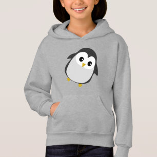 Sweat - shirt à capuche de filles avec pingouin d