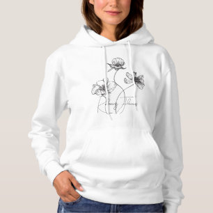 Sweat - shirt à capuche de fleurs relaxantes