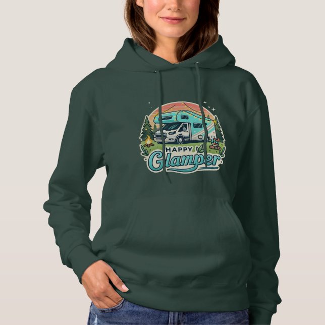 Sweat - shirt à capuche de glampadaire heureux pou (Devant)