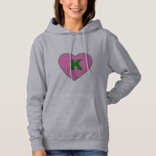 Sweat - shirt à capuche de K-Heart rose et vert po