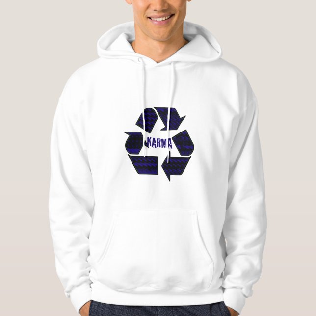 Sweat - shirt à capuche de karma, puisque ce qui (Devant)