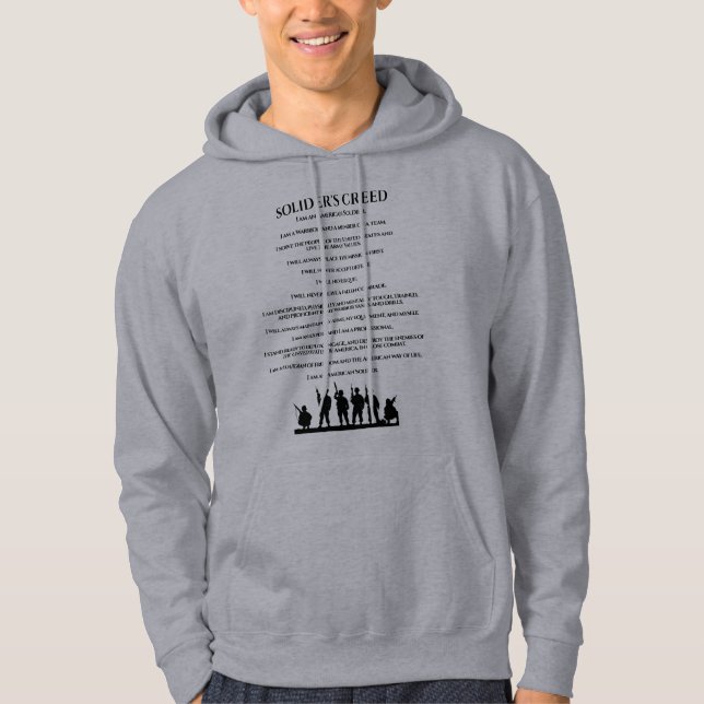 Sweat - shirt à capuche de la croyance du soldat (Devant)