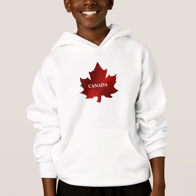 SWEAT - SHIRT À CAPUCHE de la feuille d'érable rou (Devant)